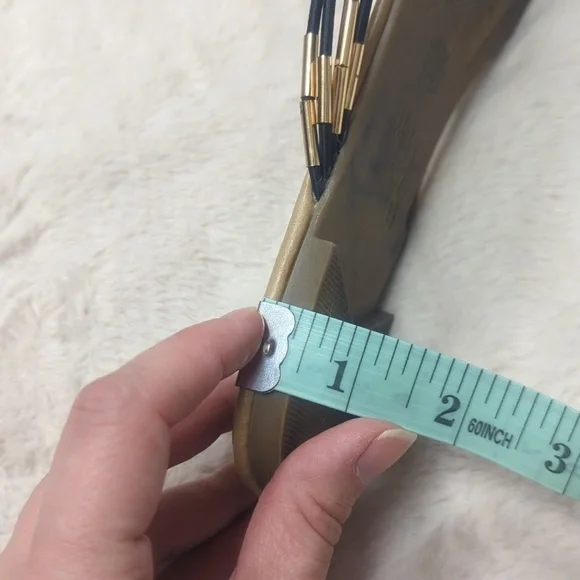 Stylish Beige and Black Sandals - Picture 4 of 5